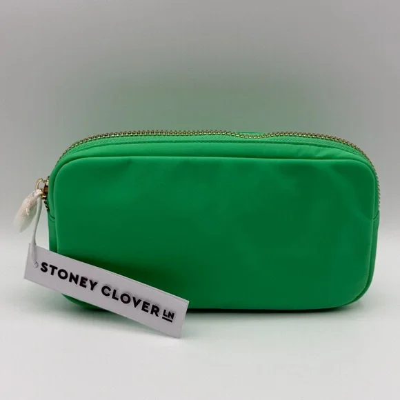 Stoney Clover Lane Classic Small Pouch Avocado Nylon Zip Cosmetic Bag - Picture 3 of 16